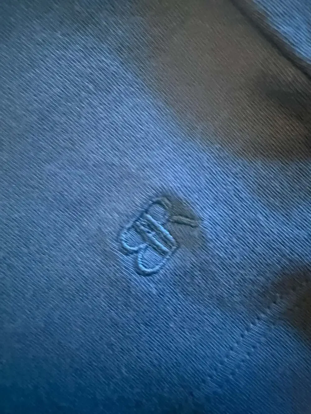 Banana Republic Men's Blue Short Sleeve Polo Shirt with Embroidered Logo